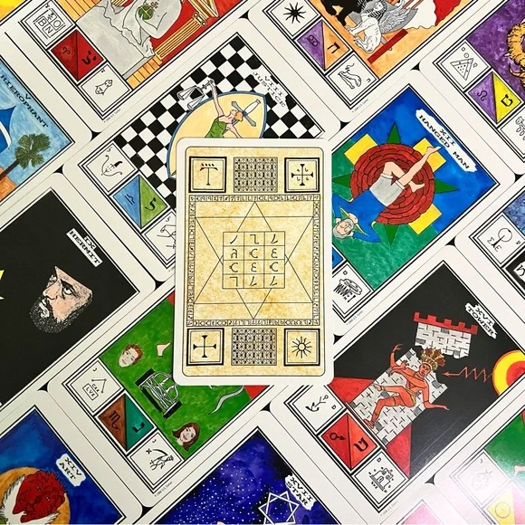 Vintage 1995 Tarot of Ceremonial Magick Deck and Book Set - OOP - RARE